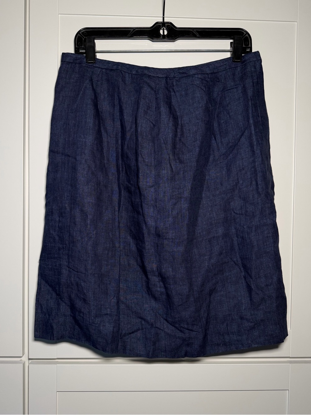 Vintage 90’s Jones New York Linen Navy Skirt Office Siren Classic Clean Business
